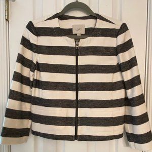 Loft Black and White cropped blazer